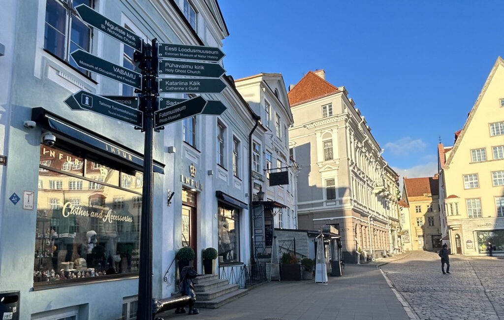 Estonia Visit with street signs
